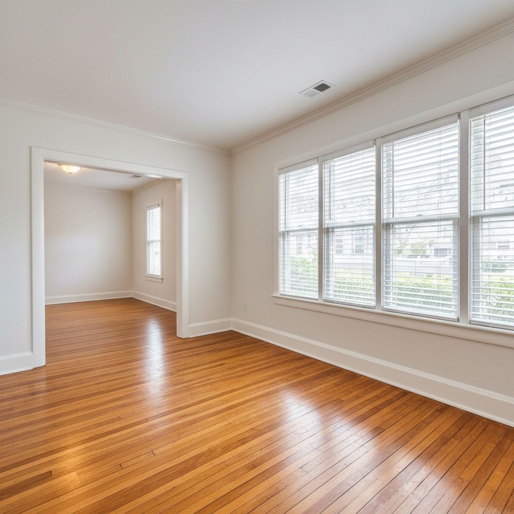 Living room with hardwood floors