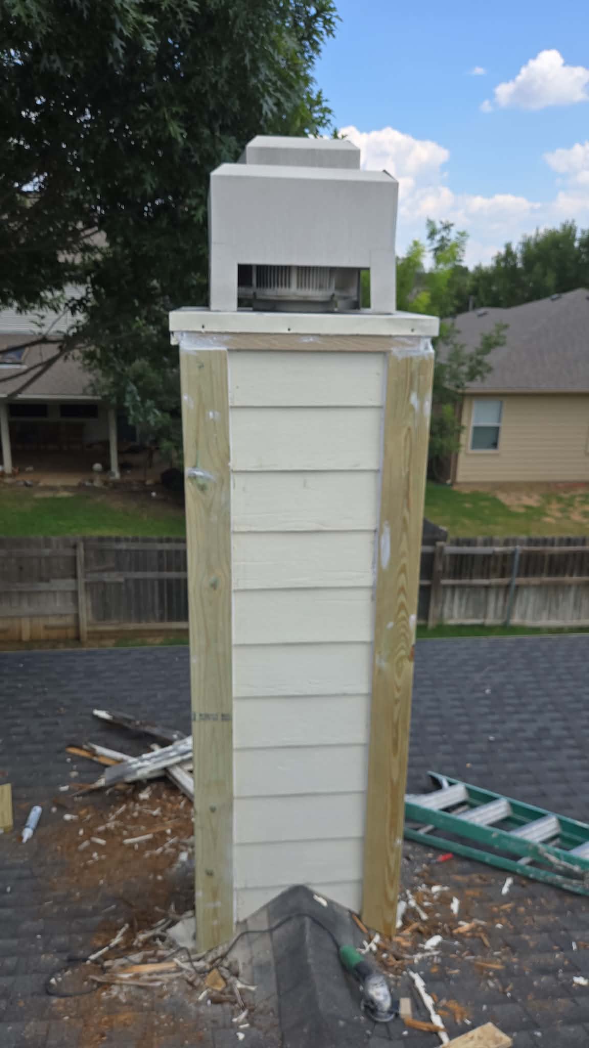 Chimney repair and siding