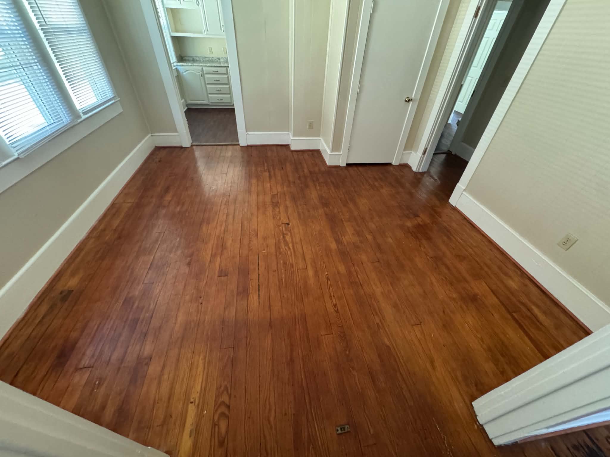 Bedroom with hardwood floors