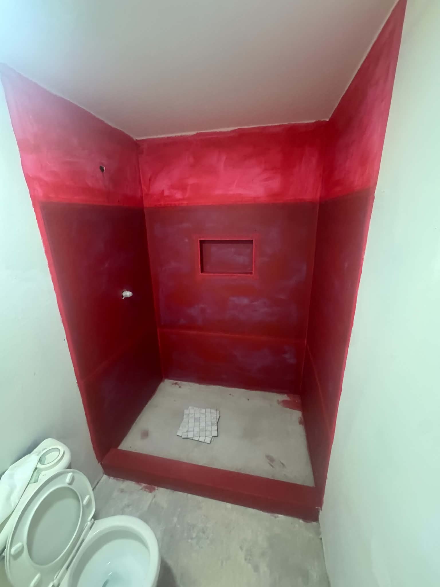 Bathroom shower waterproofing